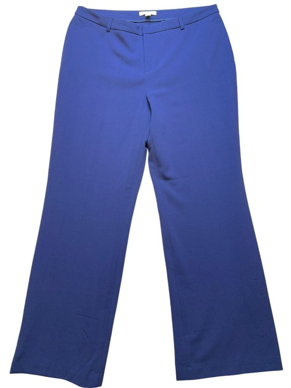 Coldwater Creek Women's Bootcut Leg Natural Waist Pants Flat Front Size 16 Blue